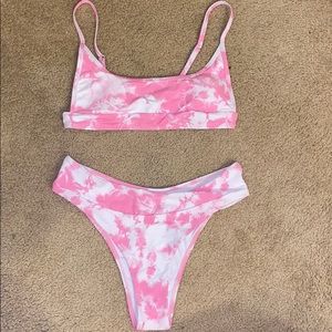 pink tie dye bikini